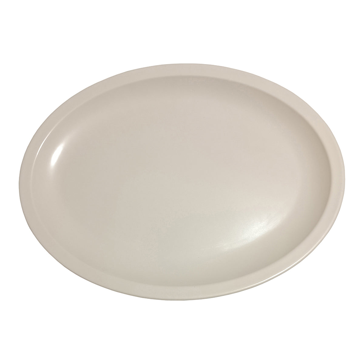 Platon Ovalado de 34 cm de Melamina Beige con 24 Piezas