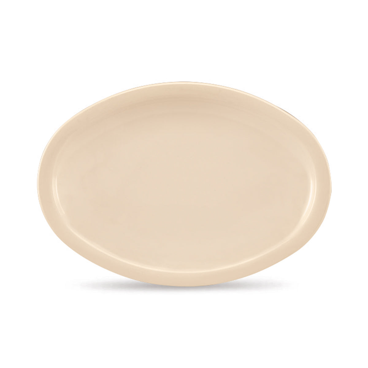 Platon Ovalado de 35 - 25 cm de Melamina Beige con 24 Piezas