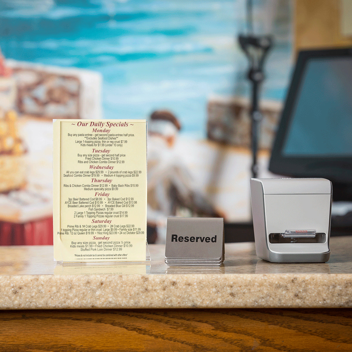 Porta Letrero Acrílico Doble Cara para Mesa de 10 x 15 cm 2l