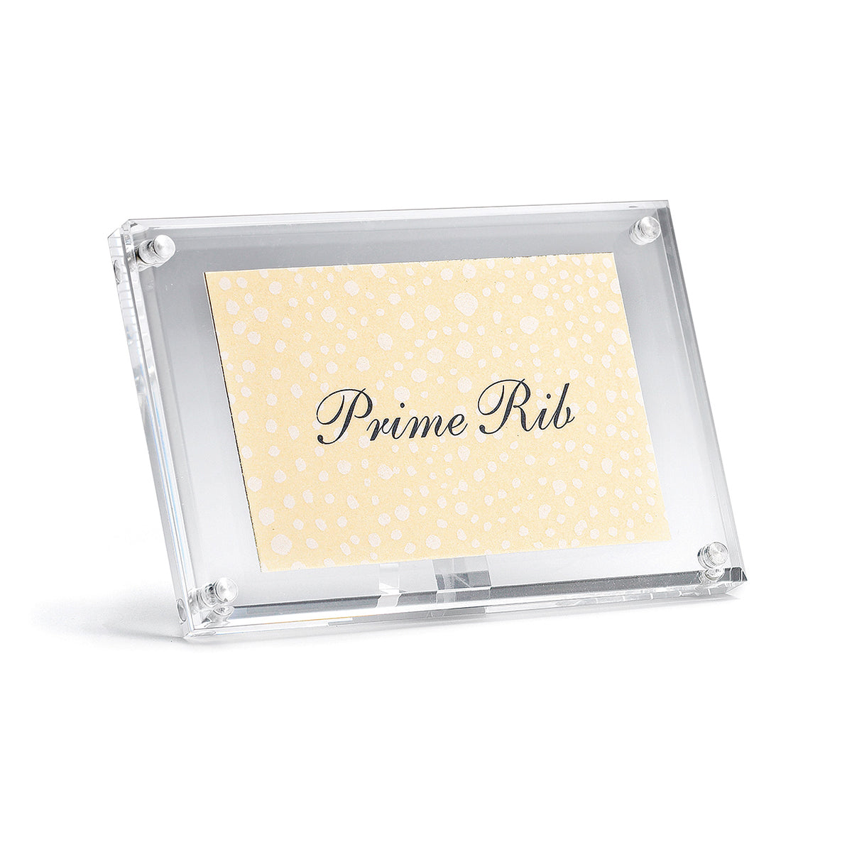 Porta Menú de Acrílico Rectangular de 10.2 x 3.2 x 6.4 cm