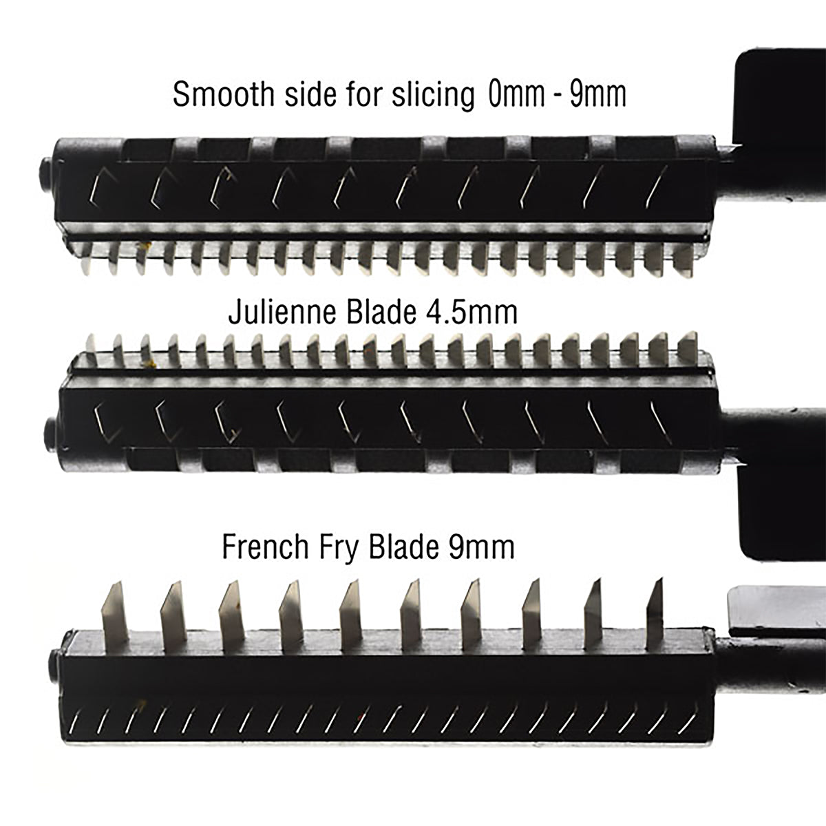 Rallador Mandolina 3 Cuchillas Acero Inoxidable y Salva Dedo