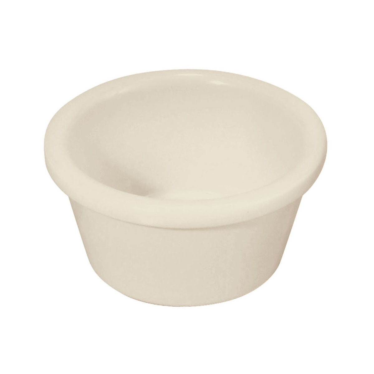 Ramekin Hueso Liso de 2 oz de Melamina Contiene 12 Piezas