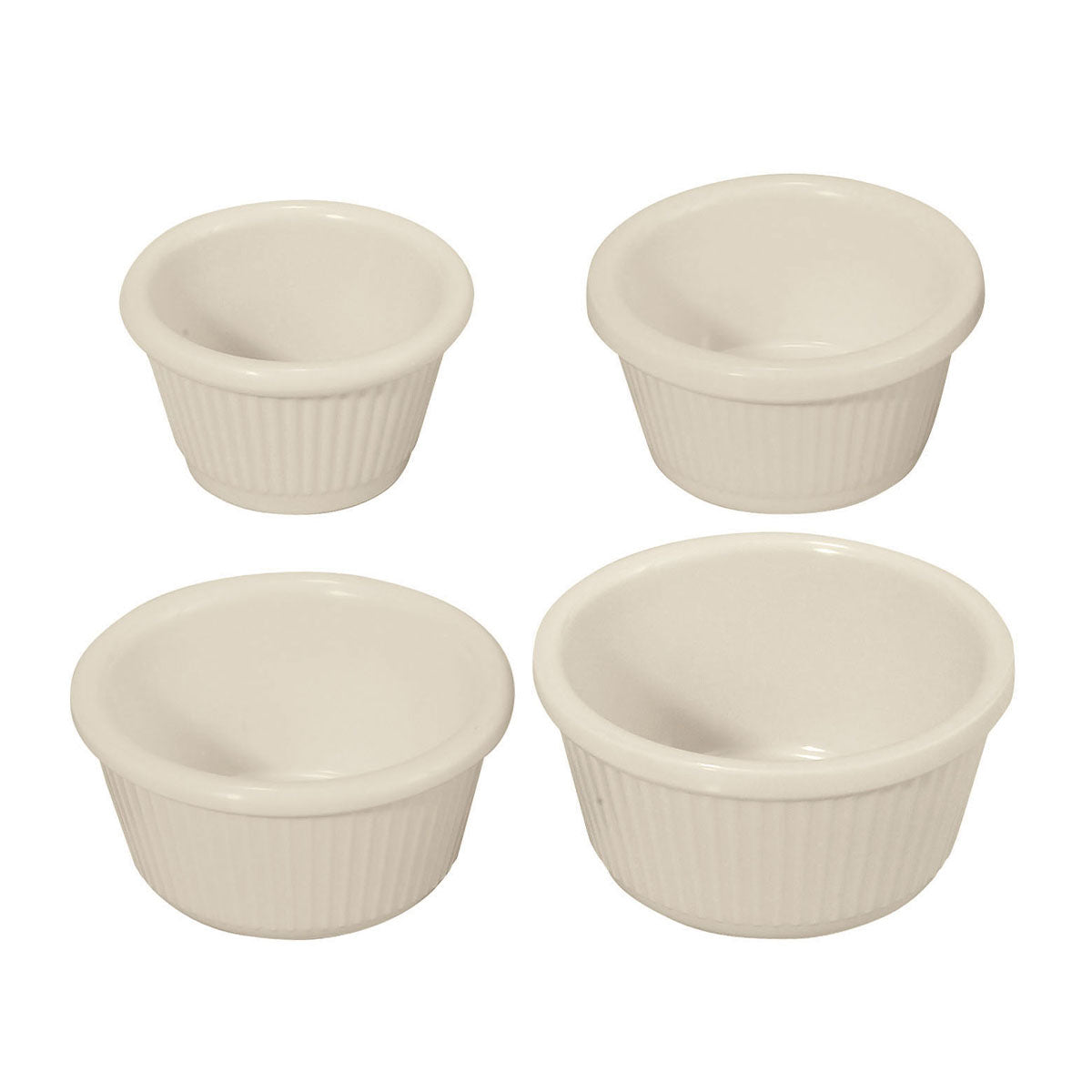 Ramekin Hueso Panelado 4 oz de Melamina Contiene 12 Piezas