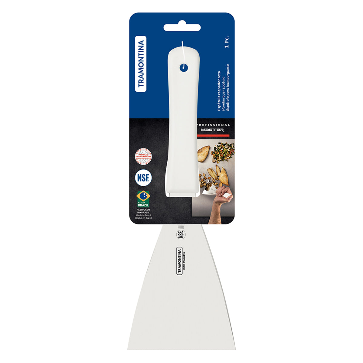 Raspadora Tipo Pintor 5x4 con Mango de Plástico Color Blanco