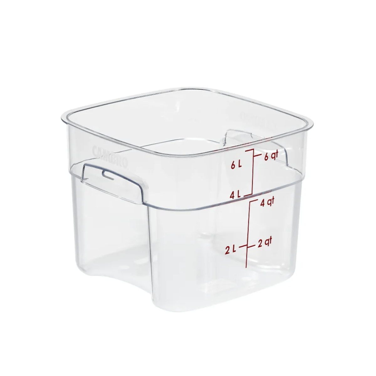 Recipiente Cuadrado de Policarbonato Transparente de 6 qt 