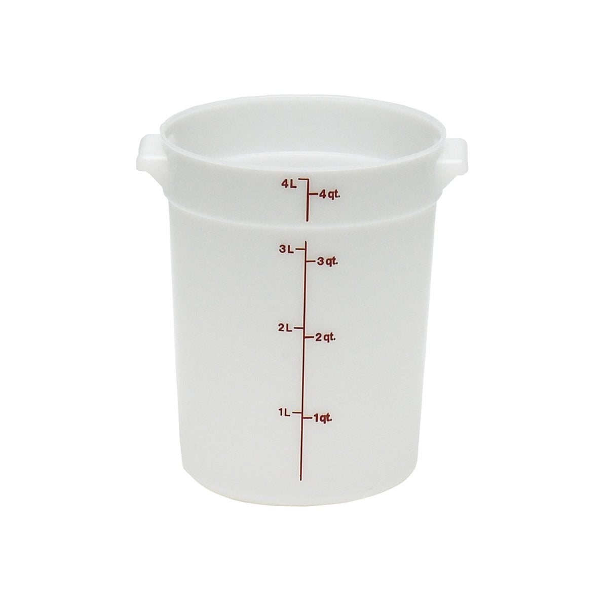 Recipiente Redondo Capacidad 4 qt de Polietileno Blanco