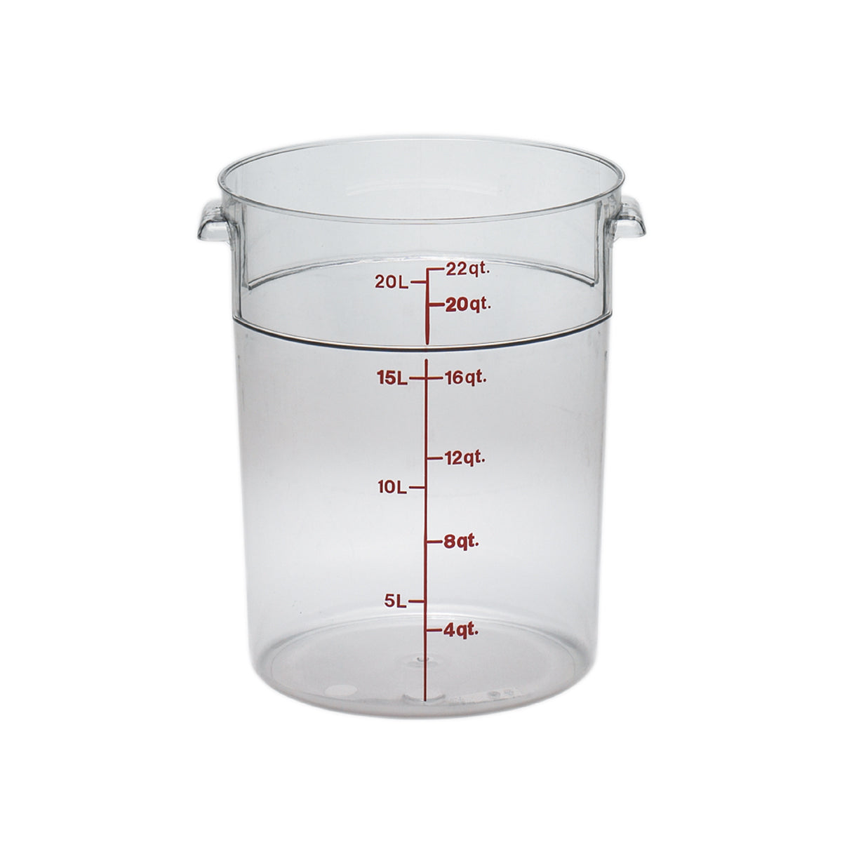 Recipiente Redondo de Policarbonato 22 qt Transparente