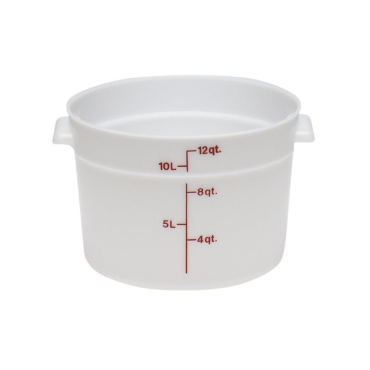 Recipiente Redondo de Polietileno 12 qt Color Blanco