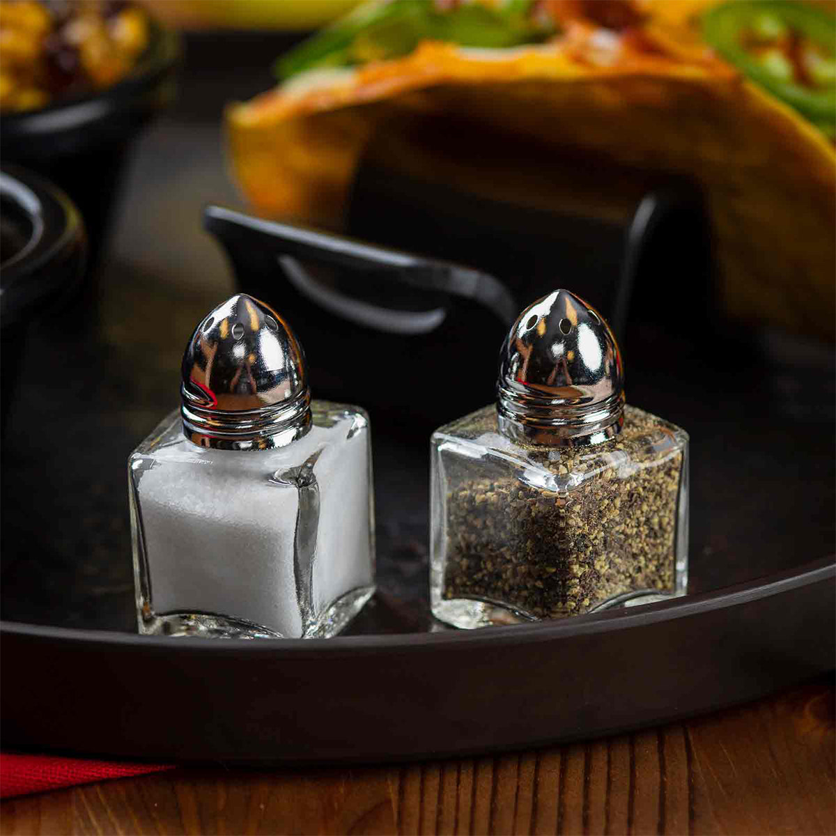 Salero y Pimentero con Tapa Cromada