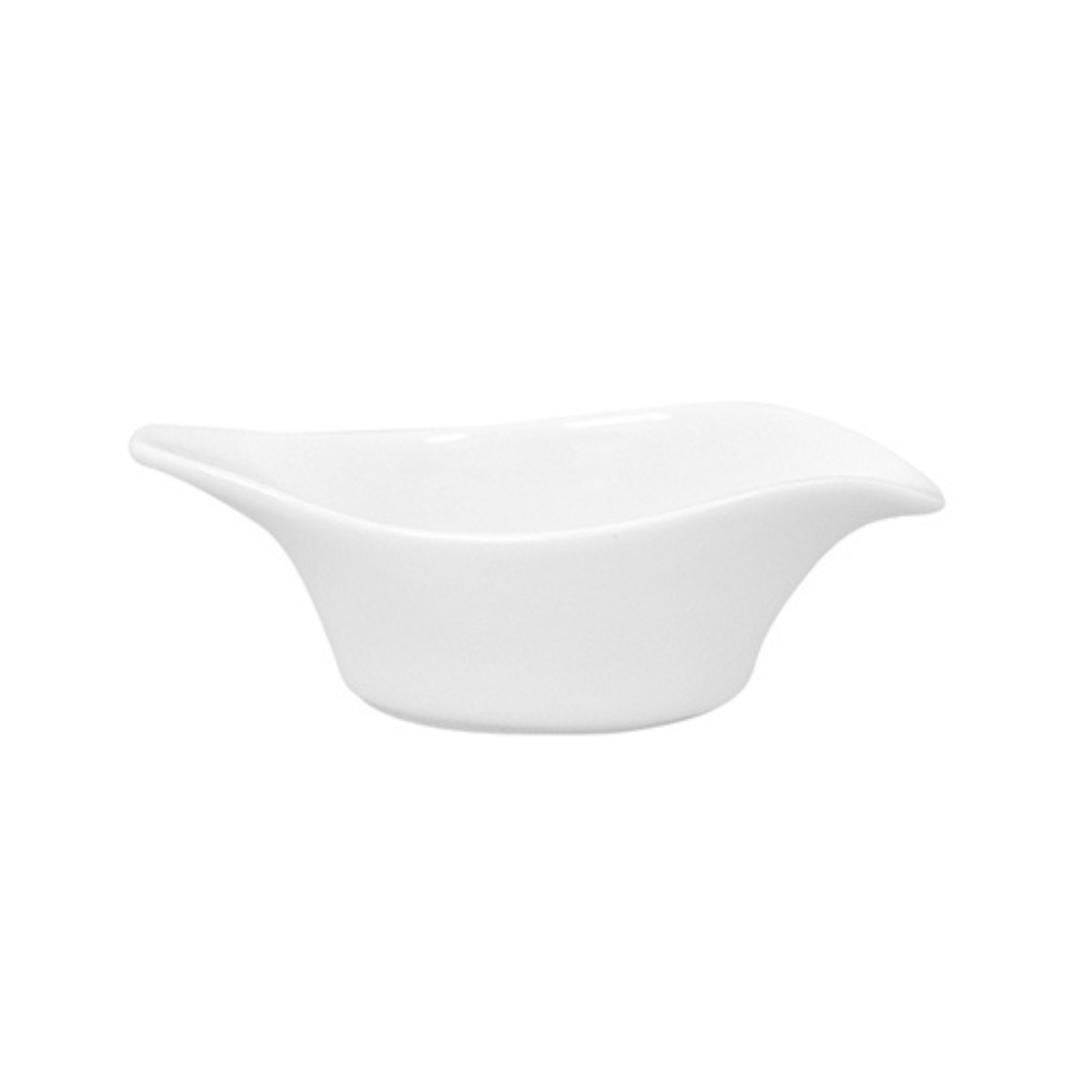 Salsera sin Asa 12 x 5 cm de Porcelana Blanca con 10 Piezas