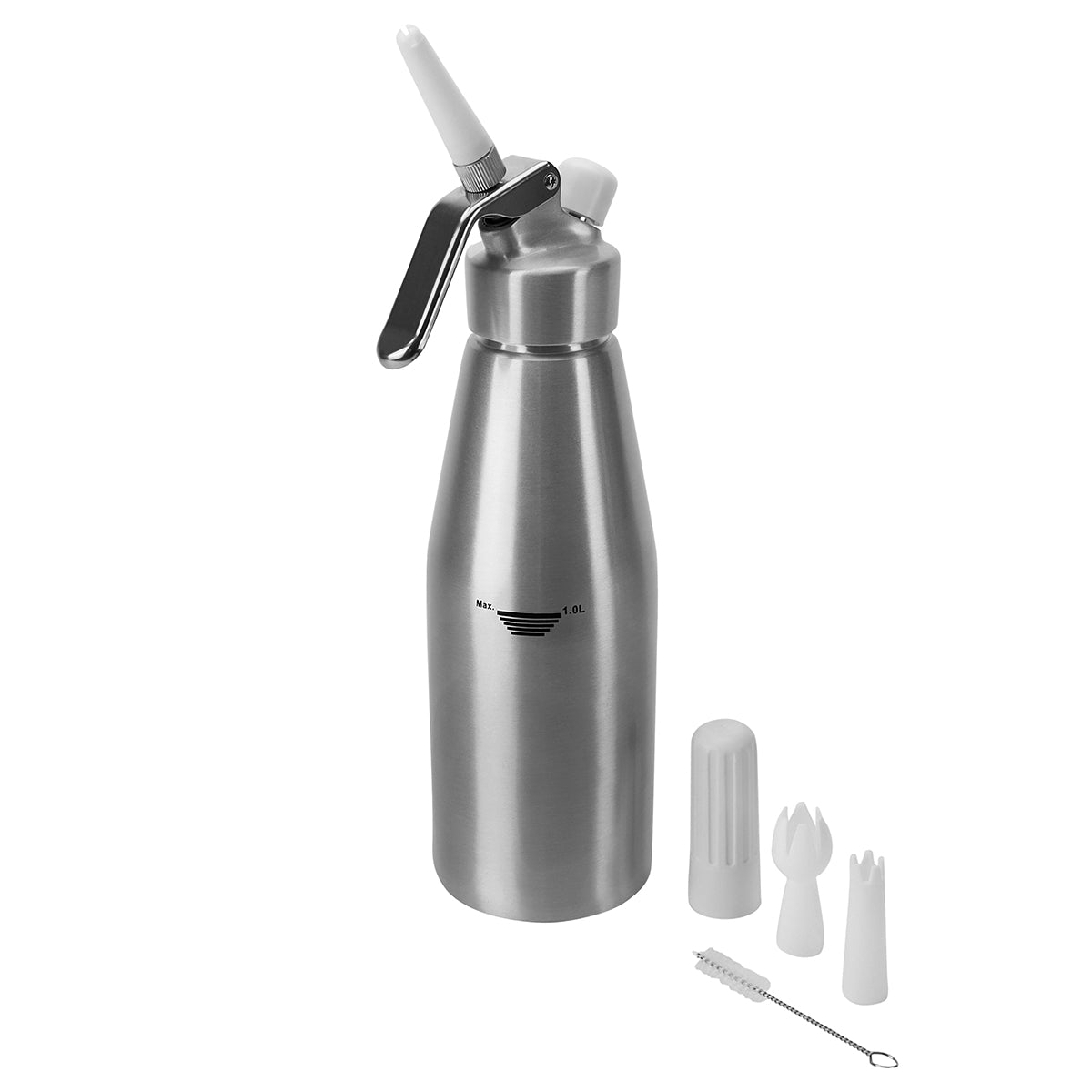 Sifón 1 lt  Envase de Aluminio Anodizado Gris