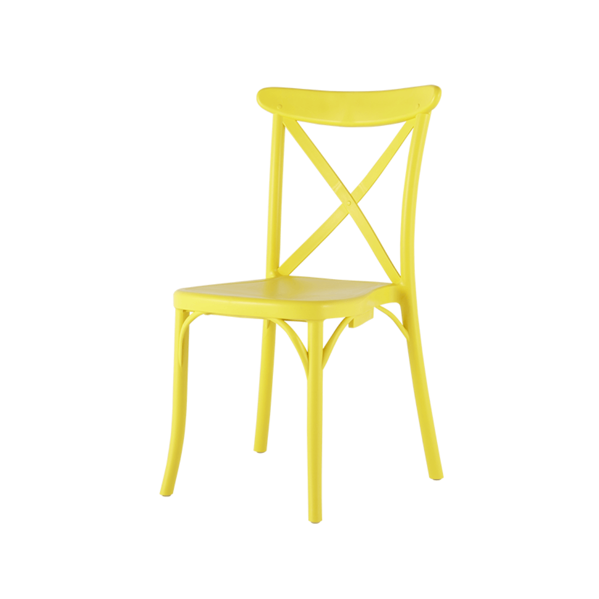 Silla X Chair sin Brazos Color Amarillo 