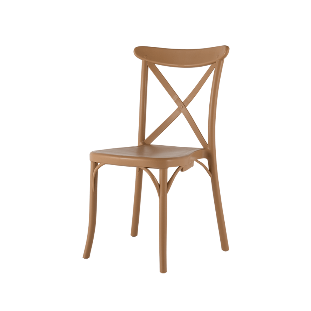 Silla X Chair sin Brazos Color Café 