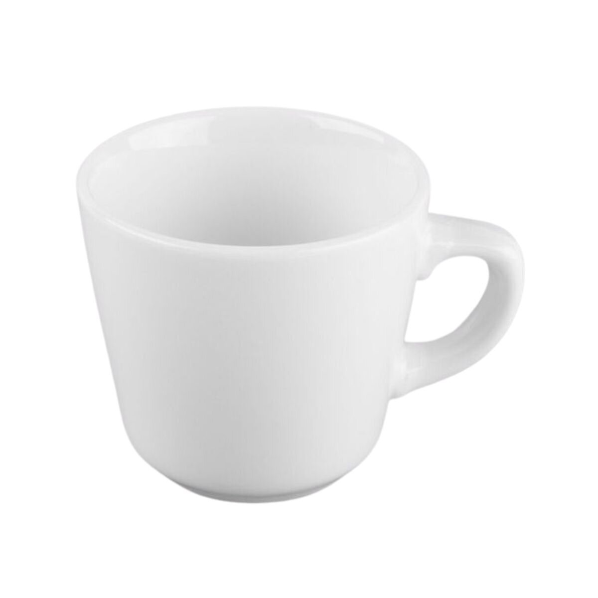 Taza para Café Alta 198 ml Rolled Edge de Porcelana Blanca