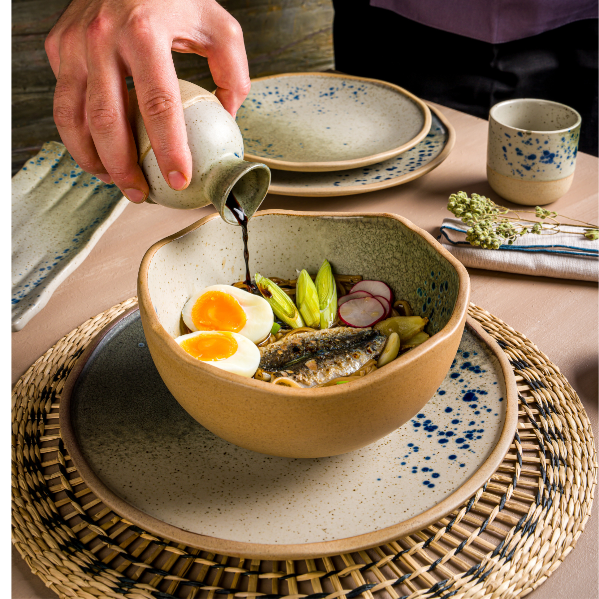 Tazón Gaia de Porcelana 19 cm Contiene 12 Piezas 