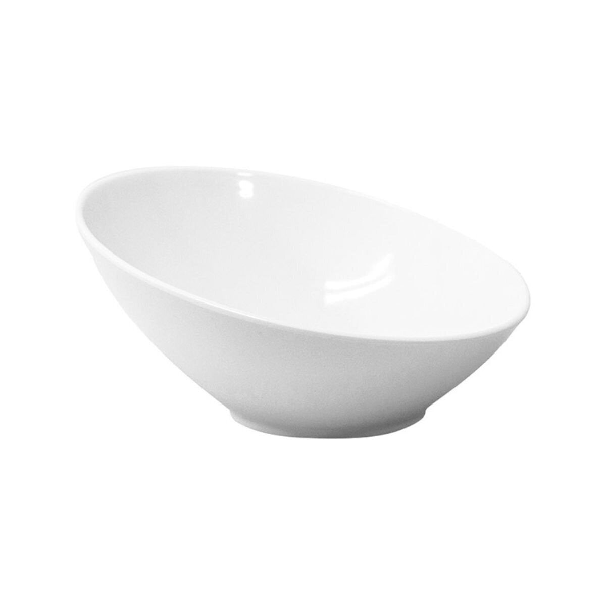 Tazón Inclinado de 25 cm de Melamina Blanca con 20 Piezas