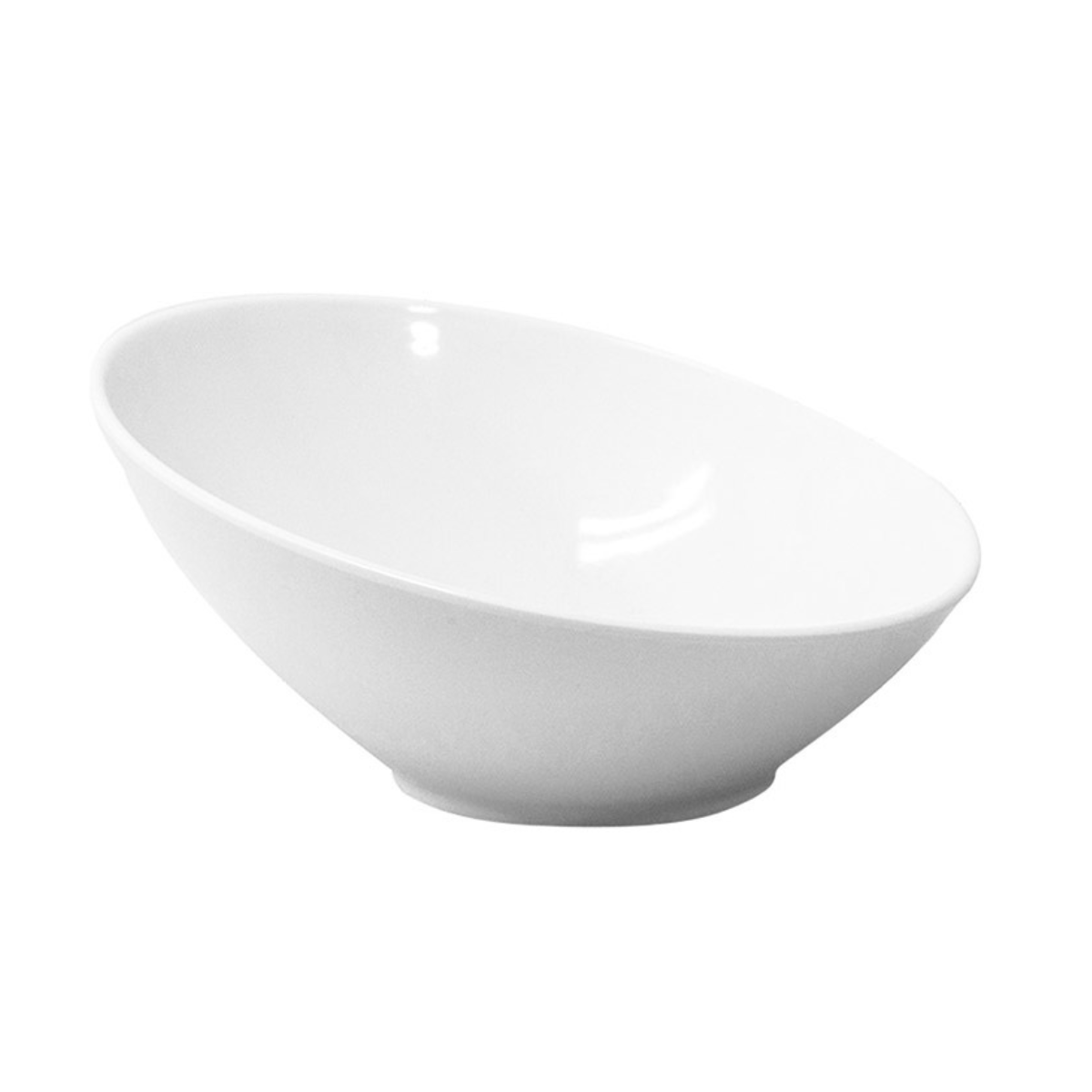 Tazón Inclinado de 27 cm de Melamina Blanca con 24 Piezas