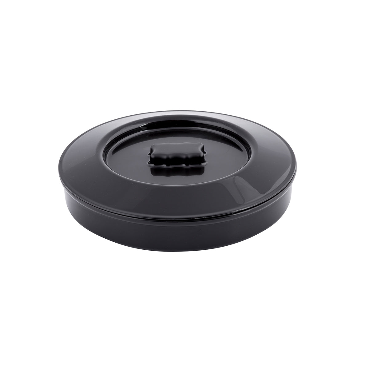 Tortillero Negro de Plástico con Tapa