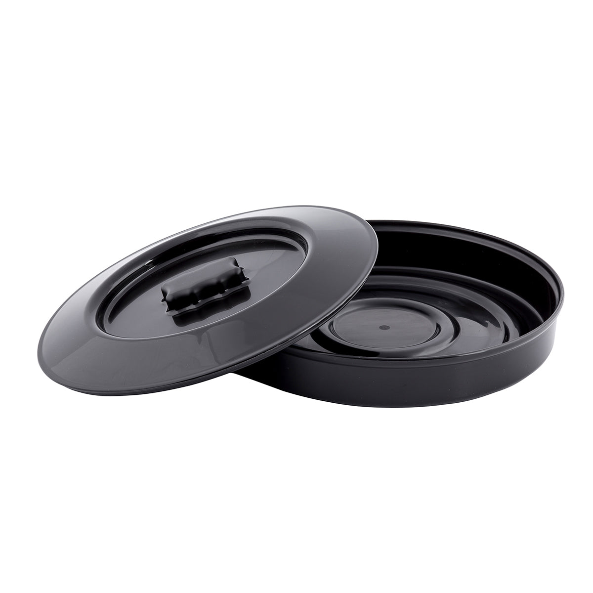 Tortillero Negro de Plástico con Tapa